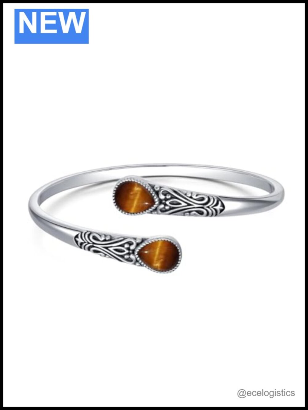 925 Sterling Silver Genuine Gemstone Bracelet Handmade Adjustable Boho Cuff